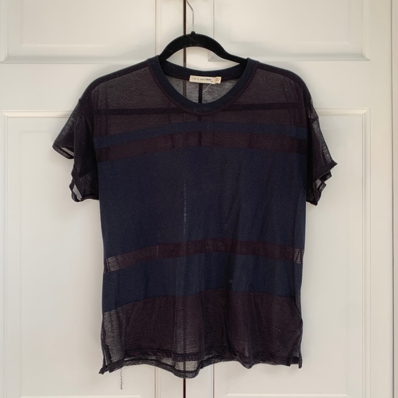 Rag & Bone /Jean Black Sheer T-shirt - Picture 6 of 11
